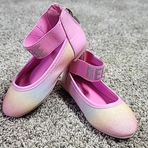 Bebe Girls - Pink/Rainbow Iridescent Shoes - Size 7 Toddlers